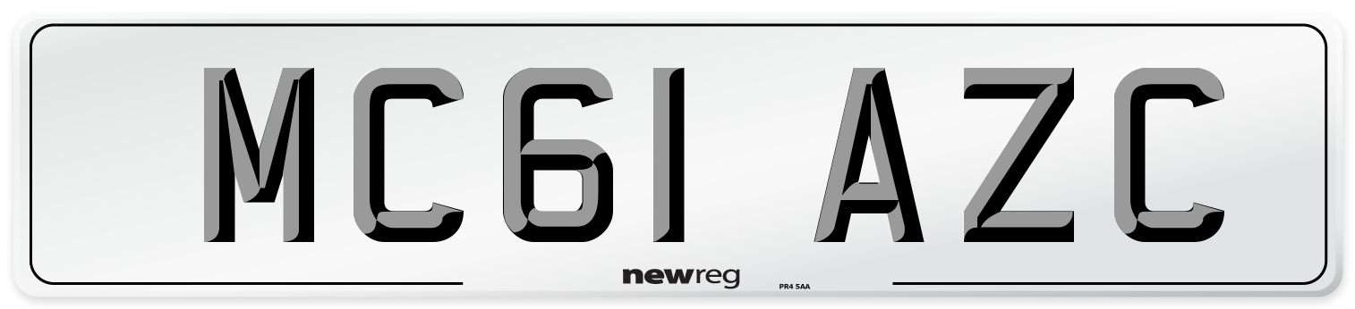 MC61 AZC Number Plate from New Reg